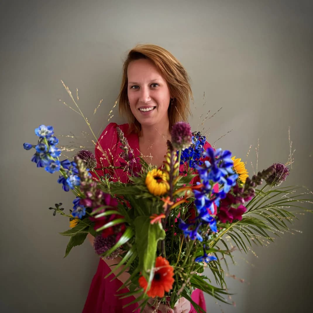 Portret van de bloemist